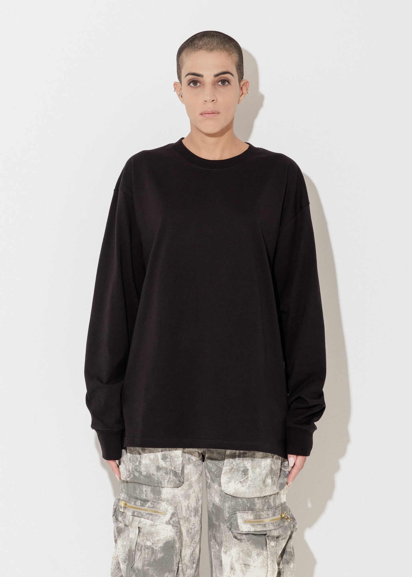 T-shirt Long Sleeve - Nero - Unisex